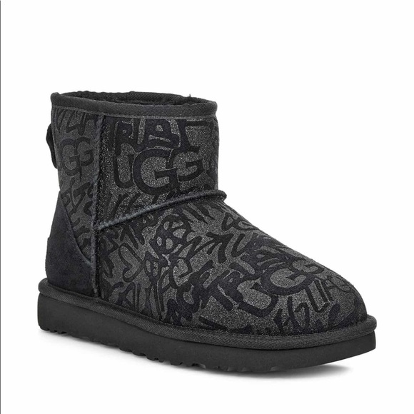 Ugg Classic Mini Sparkle Graffiti Boot 